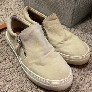 Steve Madden zipper suede sneakers